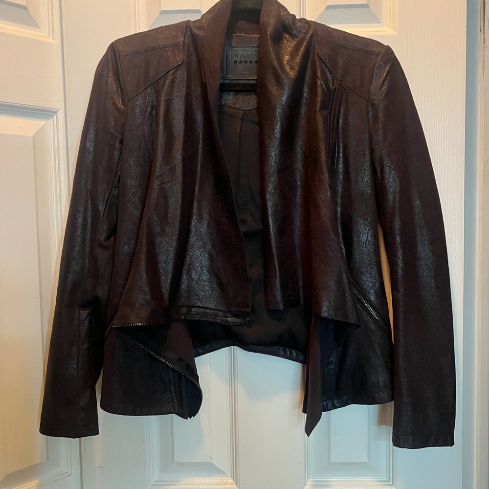 Blank NYC Rich Brown Leather Jacket
